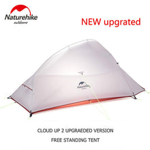 Charger l'image dans la galerie, Naturehike Cloud Up Serie 123 Upgraded Camping Tent Waterproof Outdoor Hiking Tent 20D 210T Nylon Backpacking Tent With Free Mat
