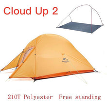 Charger l'image dans la galerie, Naturehike Cloud Up Serie 123 Upgraded Camping Tent Waterproof Outdoor Hiking Tent 20D 210T Nylon Backpacking Tent With Free Mat