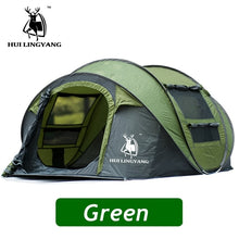 Charger l'image dans la galerie, Large Space Pop Up Throw Tent Outdoor 3-4 Person Automatic Tents Waterproof Beach Tents Waterproof Family Camping Hiking Tents