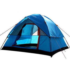 3-4 Person Windbreak Camping Tent Dual Layer Waterproof Pop Up Open Anti UV Tourist Tents For Outdoor Hiking Beach Travel Tienda
