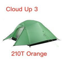 Charger l&#39;image dans la galerie, Naturehike Cloud Up Serie 123 Upgraded Camping Tent Waterproof Outdoor Hiking Tent 20D 210T Nylon Backpacking Tent With Free Mat
