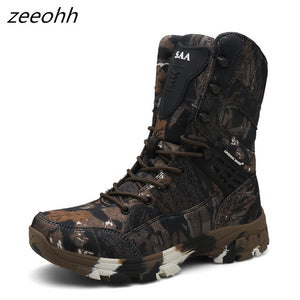 Camo Military Boots